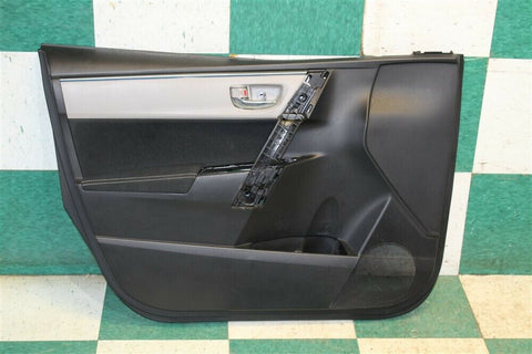 14-18 Corolla Black Gray FB16 Left Front Interior Door Trim Panel Driver Armrest