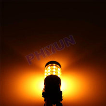 2x 1157 60SMD 4014 LED Turn Signal Light Bulbs White Amber Dual Color Switchback