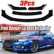 Front Bumper Lip Spoiler Lower Splitters Trim For Honda Civic Sedan 4DR 2016-18