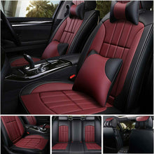 Car Seat Covers Top PU Leather Front & Rear Full Set Universal for 5-Seats Cars
