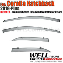Wellvisors Rain Guards Deflectors For 2019-Up Toyota Corolla Hatchback Visors