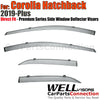 Wellvisors Rain Guards Deflectors For 2019-Up Toyota Corolla Hatchback Visors