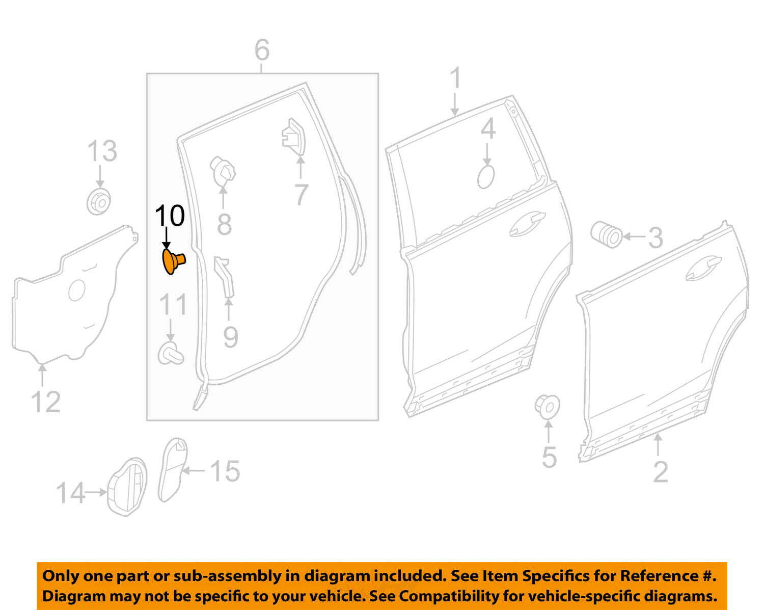 HONDA OEM 16-18 Pilot REAR DOOR-Surround Weather Strip Retainer Clip 90565TZ5003