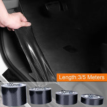 Carbon Fiber Wrap Sticker Car Door Sill Scuff Plate Protector Edge Guard Strip