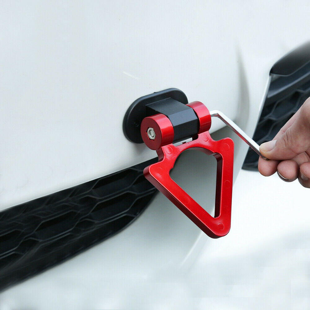 Car SUV Triangle Track Racing Tow Hook Red Trailer Decoration Stick Accessories
