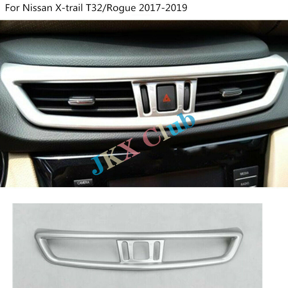 Chrome middle control trim Cover For Accessories Nissan X-Trail Rogue 2017-2020