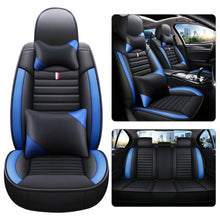 Car Seat Covers Top PU Leather Front & Rear Full Set Universal for 5-Seats Cars