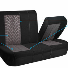 Car Seat Covers For Sedan SUV Truck Set Zipper Split Bench Gray Black