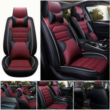 PU Leather Car Seat Cover Full Surround Protector 5-Sit Universal Auto Cushion