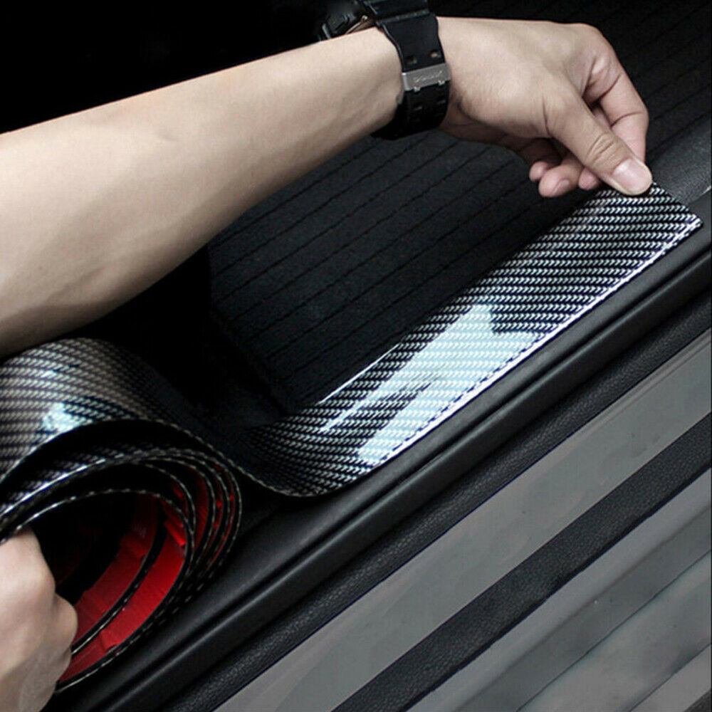 Carbon Fiber Car Body Edge Door Sill Guard Strip Protection Trims Sticker Cover