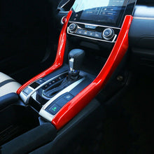 ABS Red Interior Gear Shift Panel Stripe Cover Trims Fit For Honda Civic 2016-20