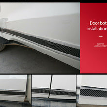 Car 5D Carbon Fiber Stickers Front Bumper Rubber Styling Door Sill Protector