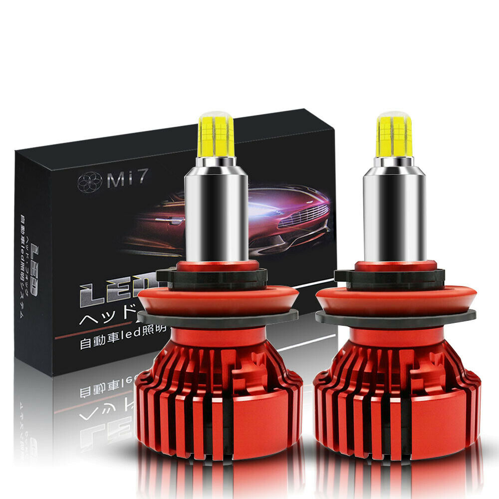 6-Sides H11 H8 H9 LED Headlight 360° Bulbs 6500K Conversion Kit White Lamp US