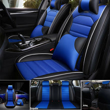 11Pcs Car Seat Cover Protector+Cushion Front & Rear Full Set PU Leather Interior