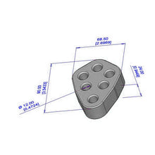 2PCS 6Holes Car Black Rubber Exhaust Tail Pipe Mount Bracket Hanger Insulator