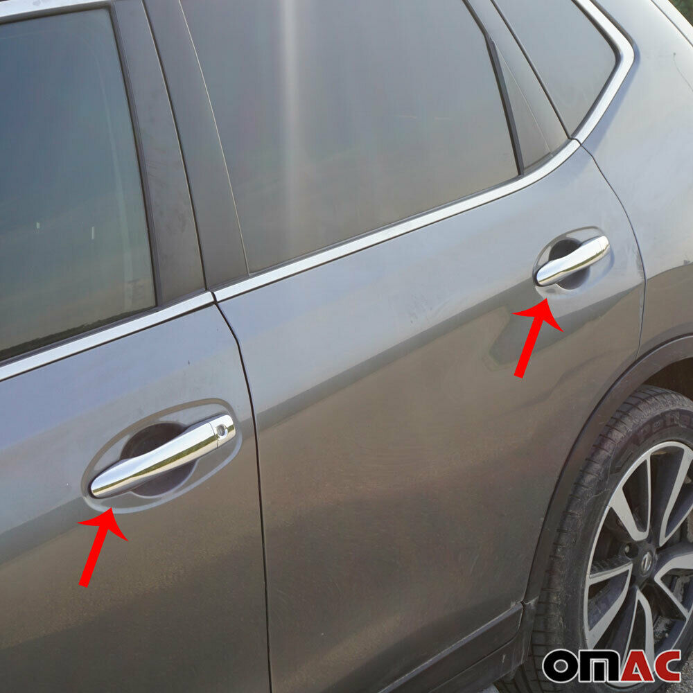 Chrome Door Handle Cover Trim Stainless Steel 8 Pcs for Nissan Rogue 2014-2020