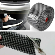 3D Carbon Fiber Texture Matte Black Vinyl Car Door Sill Wrap Sticker Decal Film