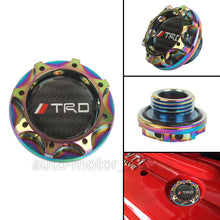 JDM TRD CARBON FIBER Sticker with ALUMNIUM NEO Billet Engine Oil FILLER Cap