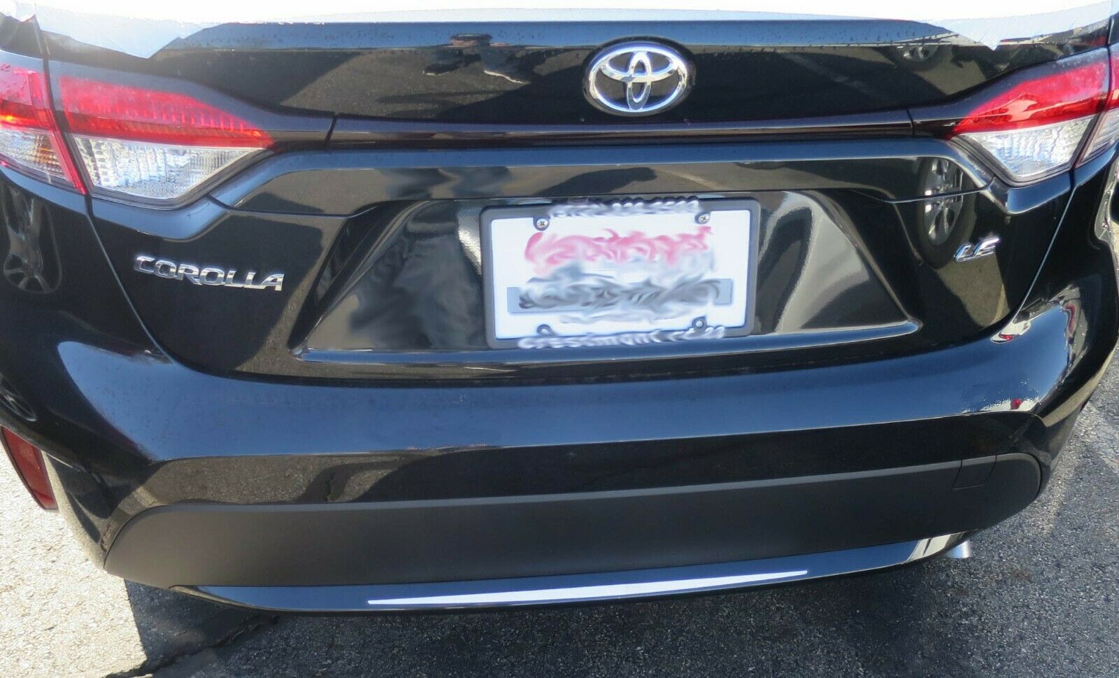 LOWER REAR BUMPER TRIM CHROME STRIP FITS 2020 - 2022 TOYOTA COROLLA SEDAN