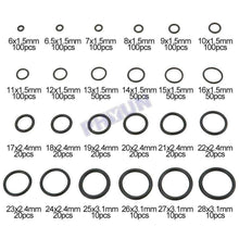 1200x Rubber O-Ring Nitrile Washer Assortment Gasket Hydraulic Plumbing Seal Kit