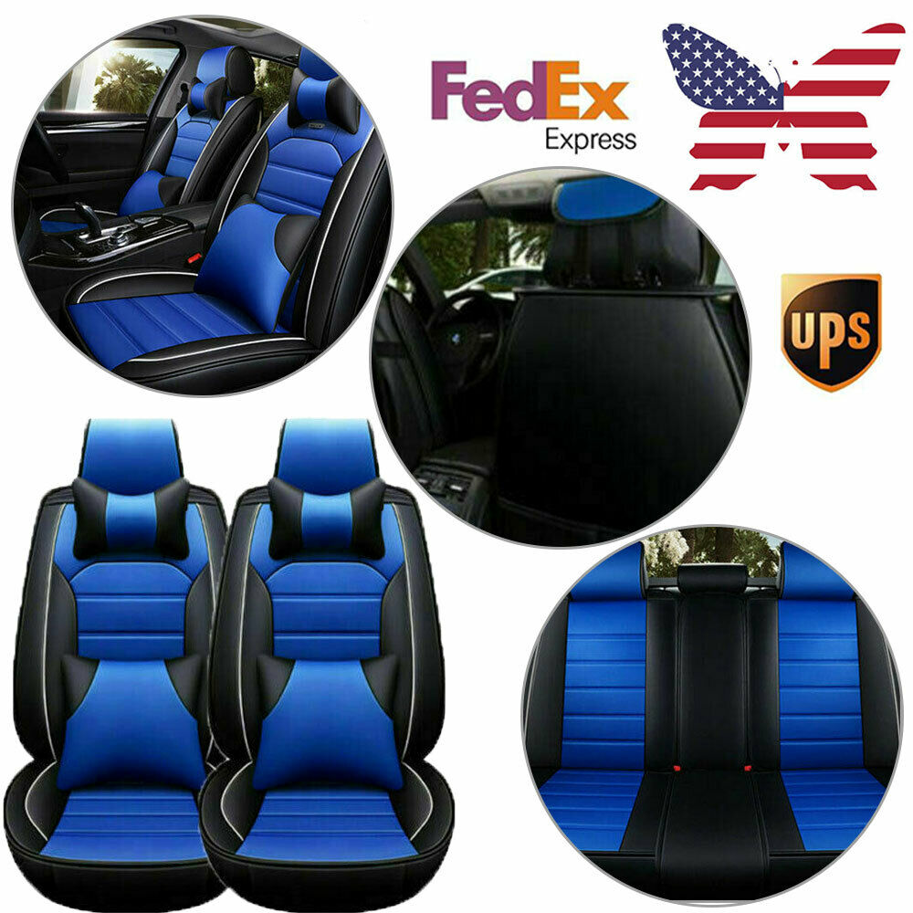 For Toyota Luxury Car Seat Covers PU Leather Front & Rear Full Wrap Cushion Set