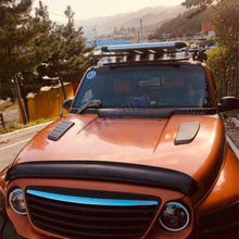 2x Car Front Hood Decorative Air Flow Intake Scoop Turbo Bonnet Vent Cover Black