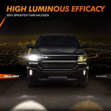 Pair SEALIGHT 80W H11 H9 H8 LED Headlight Bulbs Low Beam 6000K 8000LM Headlamps