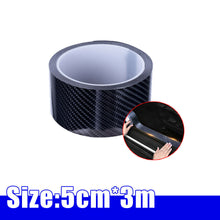 Carbon Fiber Wrap Sticker Car Door Sill Scuff Plate Protector Edge Guard Strip