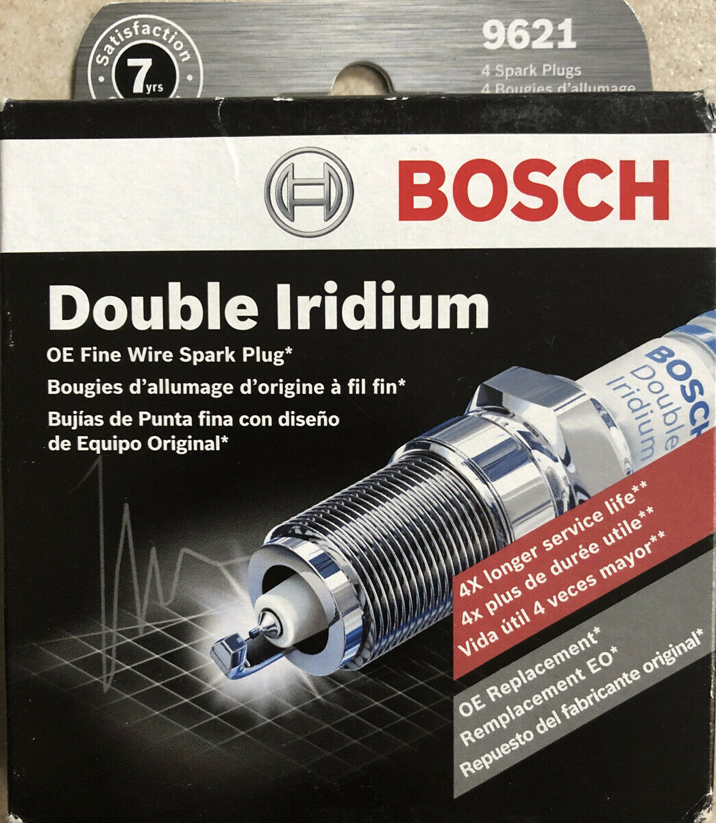 (4) Spark Plug-OE Fine Wire Double Iridium Bosch 9621