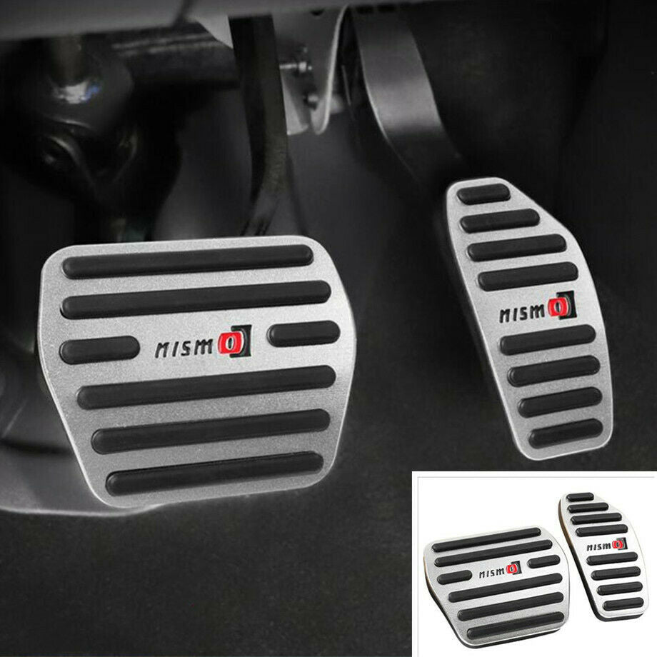 No Drilling Gas Brake Foot Pedal Cover 2pcs Silver For NISSAN ROGUE 2014-2020