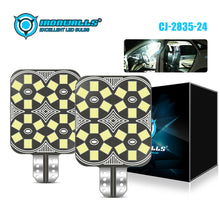 IRONWALLS T10 194 168 LED 24SMD License Plate Interior Wedge Light Bulbs White