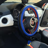 Blue & Carbon Fiber Style Slip-On Steering Wheel Cover Tight Fit Sport New 2019