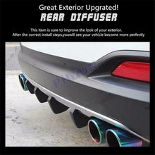 4Pcs Car Rear Bumper Lips Diffuser Carbon Fiber Shark Fin Style Protector Lips
