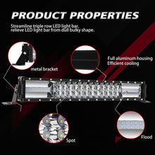 56"inch LED Work Light Bar Combo Truck Offroad 4WD SUV UTV Boat Driving 55"