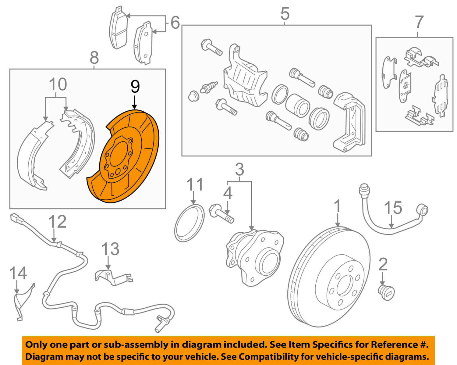 NISSAN OEM Rear Brake-Backing Plate Splash Dust Shield 44030WL001