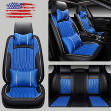 Car Seat Covers Top PU Leather Front & Rear Full Set Universal for 5-Seats Cars