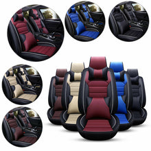 11Pcs Car Seat Cover Protector+Cushion Front & Rear Full Set PU Leather Interior