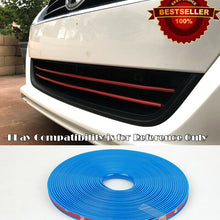 Blue TPE Rubber Overlay Trim Cover For Mercedes Smart Upper Lower Grille Air Dam