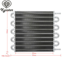 10 Row 6 AN Universal Aluminum Racing Engine Transmission Oil Cooler Kit Silver