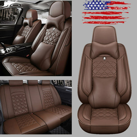 11 Pieces 5-Sit Car Seat Cover Cushions Auto Front+Rear Seat Surrount Protectors