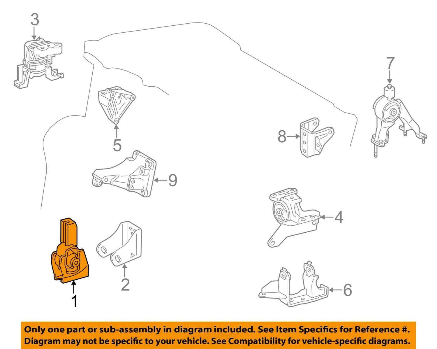 TOYOTA OEM 2014 Corolla-Engine Motor Mount Torque Strut 123610T210