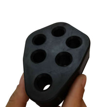 2PCS 6Holes Car Black Rubber Exhaust Tail Pipe Mount Bracket Hanger Insulator
