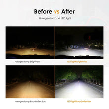 AUXBEAM H11 LED CANBUS Headlight Kit Low Beam Bulb Super Bright 70W 8000LM 6500K