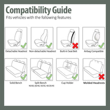 Universal Highback Seat Covers Full Set For Auto Car SUV 2 Tone Beige
