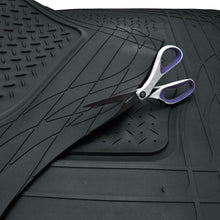 MotorTrend FlexTough Rubber Floor Mats & Cargo Set - Black - Heavy Duty BPA Free
