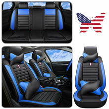 US Luxury Car Seat Covers PU Leather 5-Seats Cushions Universal Fit W/ 4×Pillows