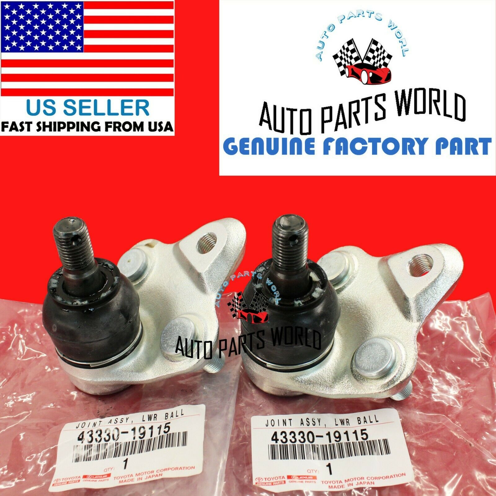 GENUINE OEM TOYOTA COROLLA CELICA PRIUS RAV4 RH & LH FRONT LOWER BALL JOINT SET