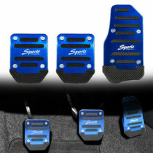 3x Blue Non-Slip Treadle Manual Car Brake Accelerator Foot Pedal Pad Covers