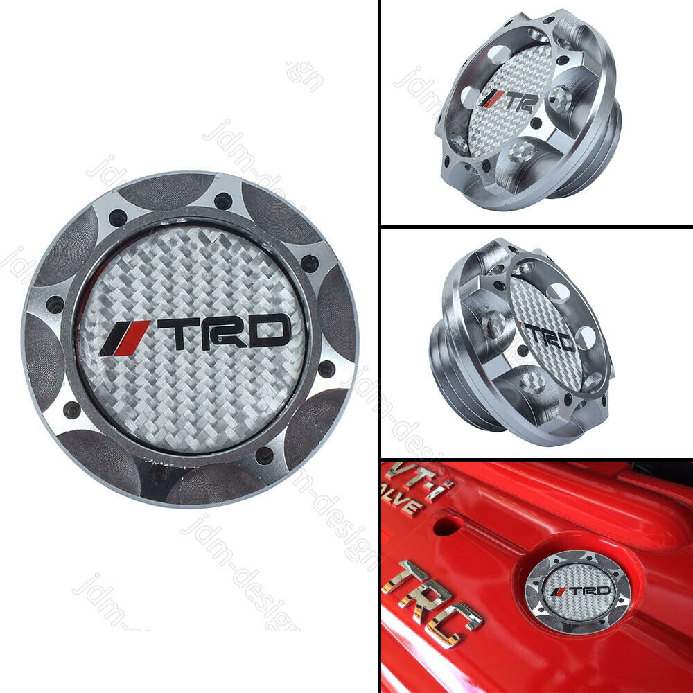 TRD Racing Gunmetal Engine Oil Filler Cap Oil Tank Cover Aluminium For TOYOTA