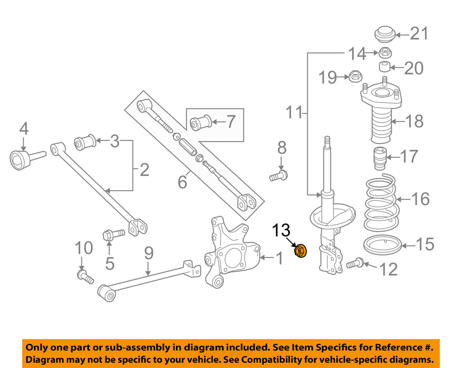 TOYOTA OEM Rear Suspension-Strut Nut 90178A0027